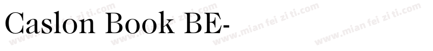 Caslon Book BE字体转换